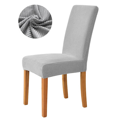 Elastic Dining Room Chair Cover Stretch Thick Jacquard Kitchen Chair Cover Slipcover For Dining Kitchen Hotel Wedding Banquet
