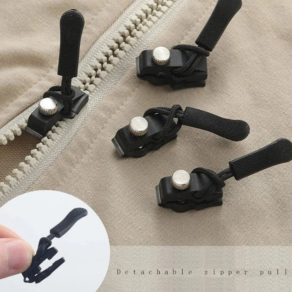 3-12Pcs Universal Zipper Repair Kit Quick Instant Detachable Zipper Head Replacement Zipper Slider Pull Jacket Bags Coat DIY 