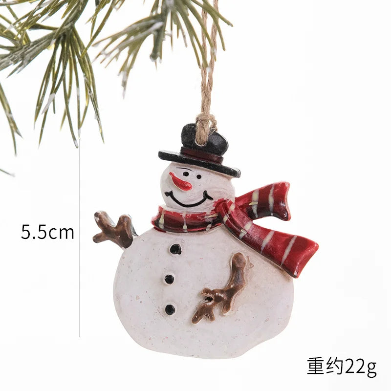 2022 Christmas Tree Decorations Christmas Resin Pendant Ornaments Home Decor DIY Kids Toys Gifts DIY Handmade Jewelry - D2