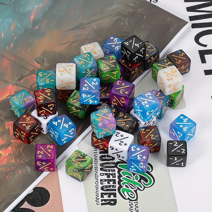 24pcs Magic Party Counting Dice Set With Starry Sky Design - Perfect For Mtg Card Games & Magic Games Enhance Math Skills