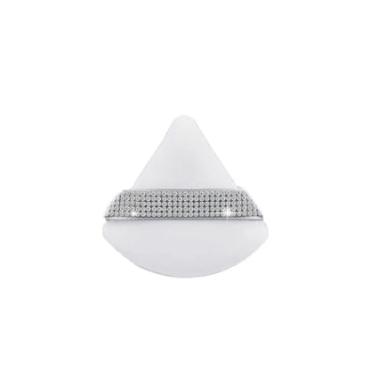 Diamond Triangle Velvet Setting Puff Ribbon Detail Powder Sponge Smooth Finishing Soft Puff for Loose Pressed Powder Applicat