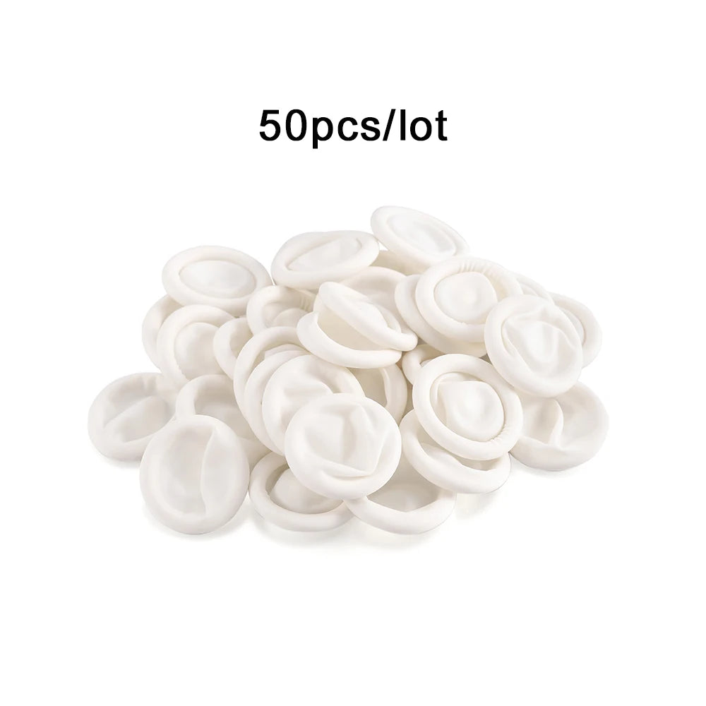 50/100Pcs Protective Fingertip Natural Rubber Gloves Disposable Latex Finger Cots for DIY Epoxy Resin Molds Making Tools - 50