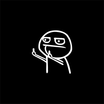 Motorcycle Car Cartoon Funny Middle Finger Reflective Vinyl Car Sticker Bicycle Decal Styling Decor Exterior Accessories