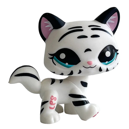 Rare Pet Shop LPS Toy Stands Short Hair Cat Original Kitten Husky Puppy Dog Fox Cute Animal Old Bobble Head Toy