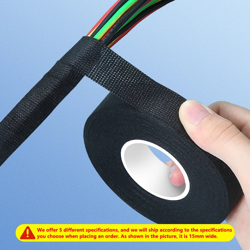 iLMH High Temperature Wire Harness Cloth Tape Automotive Cable Loom Heatproof Fabric Adhesive Tape, Engine Electrical Insulat