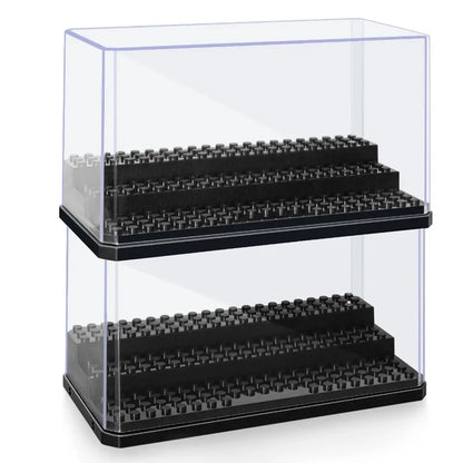Acrylic Minifigures Display Case, Stackable and Dustproof Building Block Display Box for Lego Action Figure Toys Storage