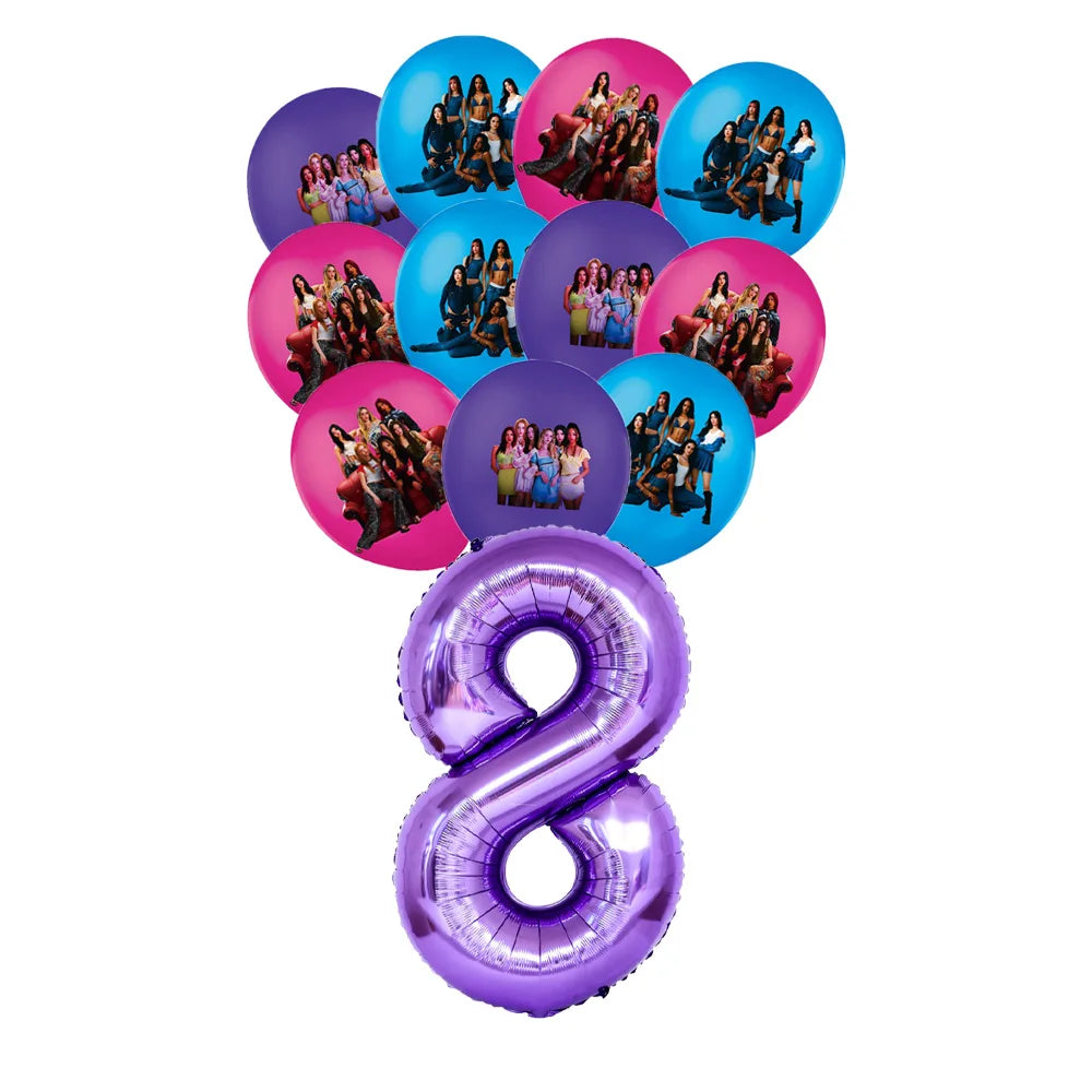K-Katseye Birthday Decoration Kpop Girl Group Napkin Balloon Cup Plate Tablecloth Banner For Girls Festival Party Fans Gift -