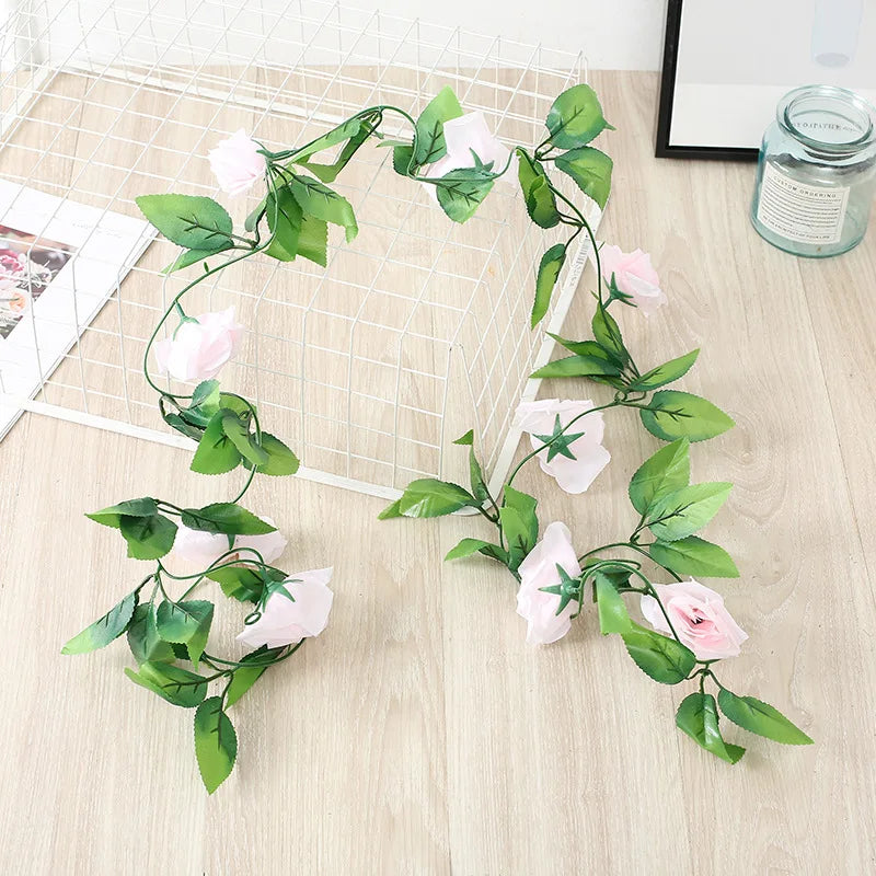 7ft 2m Flower String Artificial Wisteria Vine Garland Plants Foliage Outdoor Home Trailing Flower Fake Flower Hanging Wall De