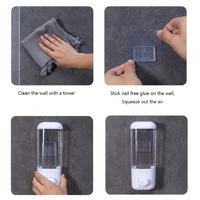 500/1000ML Wall Mounted Soap Dispenser Manual Press Soap Dispenser Shampoo Shower Gel Container Bottle Bathroom Liquid Dispen
