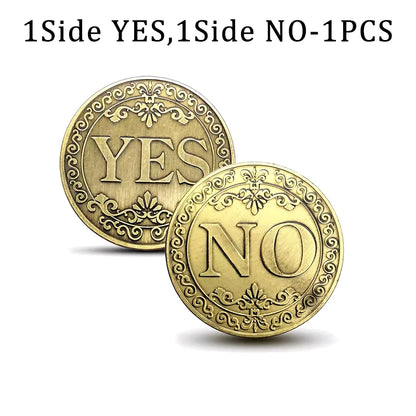 YES NO Decision Coins Magic Coin Collections Good Luck Vintage Antique Bronze Wish Lucky Coin US Coins Commemorative Gold Coi