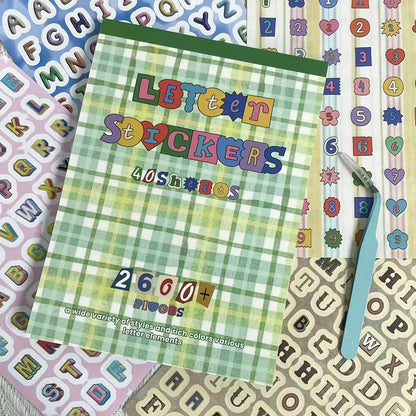 Random Cover Letter Sticker Books, Varied And Diverse Letter Stickers for DIY Crafts, Scrapbooks, Mugs, Mailbox, Bulletin Boa