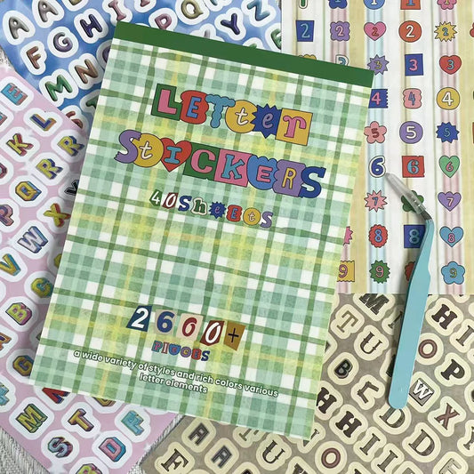 Random Cover Letter Sticker Books, Varied And Diverse Letter Stickers for DIY Crafts, Scrapbooks, Mugs, Mailbox, Bulletin Boa