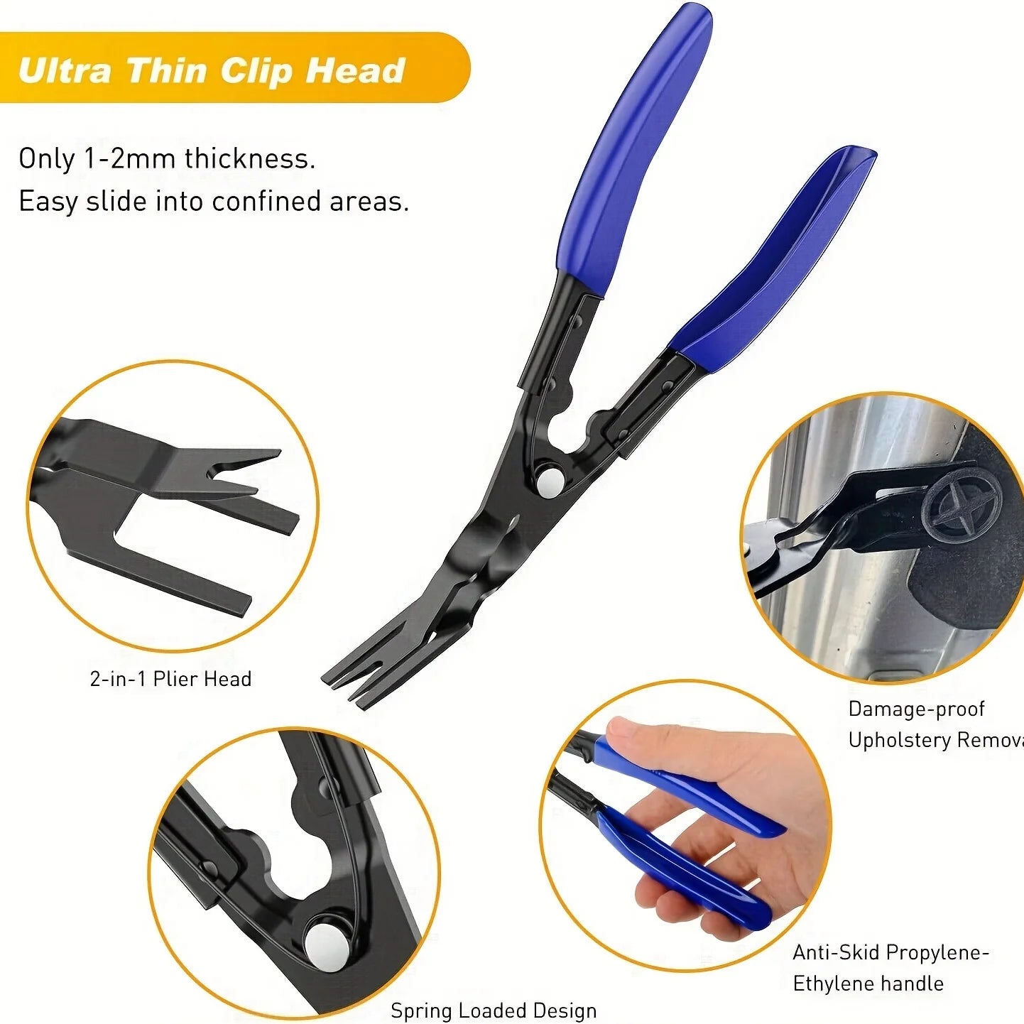 5pcs/19pcs Trim Removal Tool Set & Clip Plier Upholstery Remover Nylon Car Panel Removal Set with Portable Storage Bag