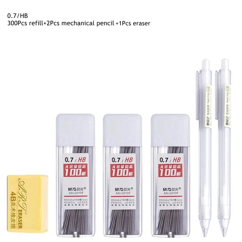 0.5/0.7mm Automatic Pencils Set HB/2B Refill Mechanical Pencil For Drawing Sketching Students School Supplies Cute Stationery