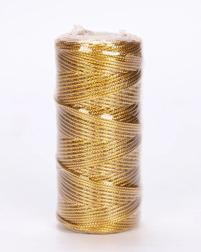 1.5mm 100M Gold Silver Macrame Cord Rope String for Sewing DIY Rope 100M Macrame Rope String for Sewing and Crafts Thread Twi
