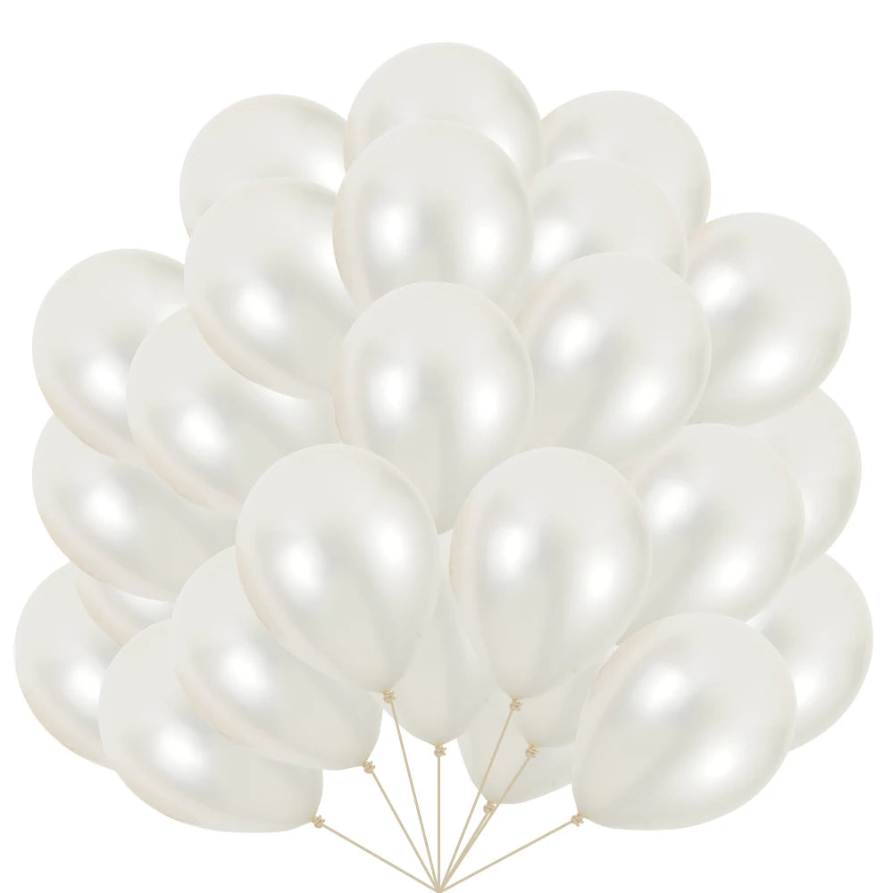 Milk White Pearl Balloon 5/10/12inch Latex Ballon Set Garland Wedding Birthday Decoration Party Supplies Baby Shower Globos G