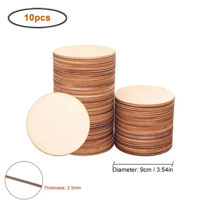 7/9/12/15cm Unfinished Wood Slices, Natural Blank Round Blanks Wood Circles for Crafts DIY Art Crafts Painting Home Decor - 1