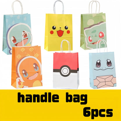 Decoration Pokemon Birthday Party Hats Pikachu Disposable Tableware Tablecloth Cup Plate Napkin Baby Shower Party Favors Poke