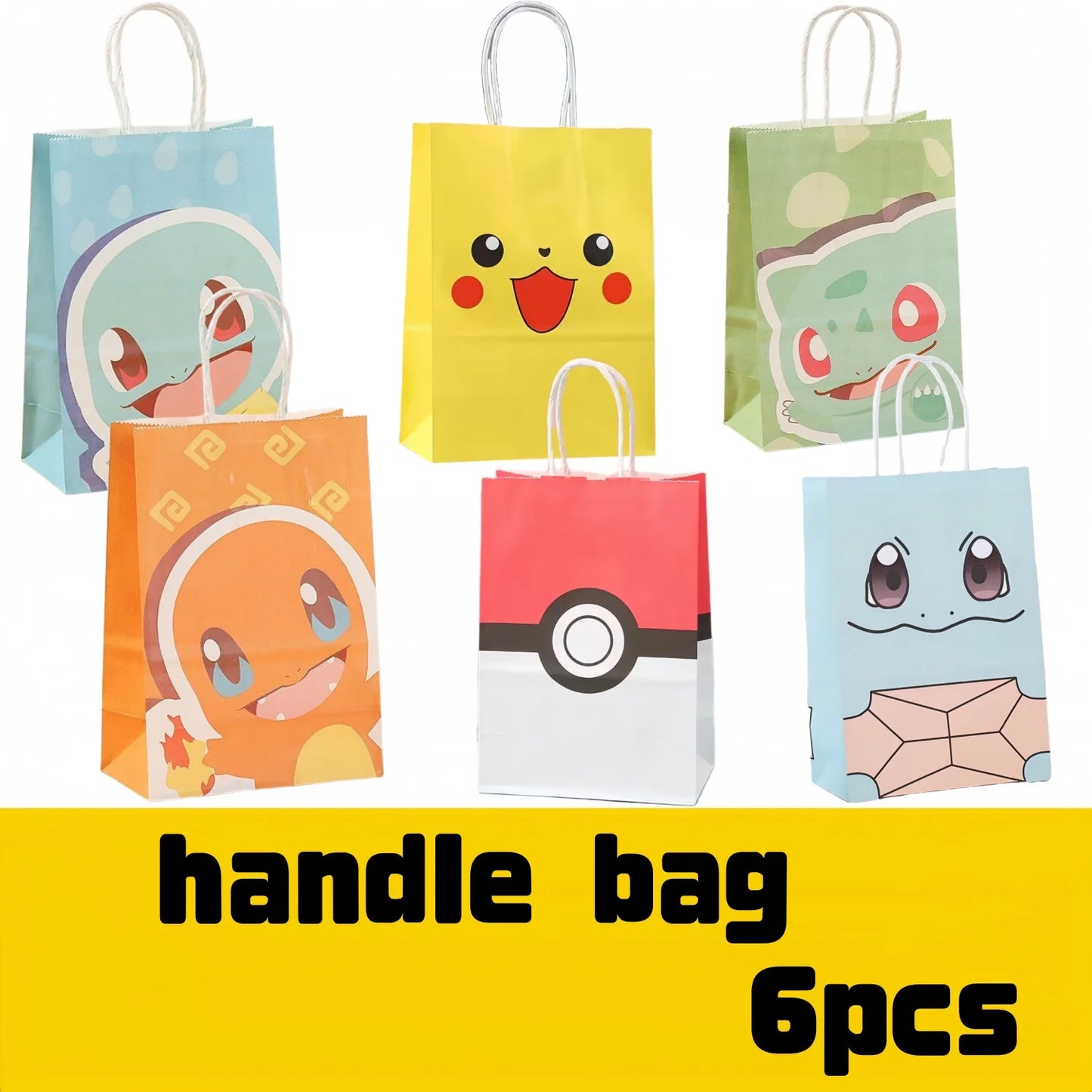 Decoration Pokemon Birthday Party Hats Pikachu Disposable Tableware Tablecloth Cup Plate Napkin Baby Shower Party Favors Poke