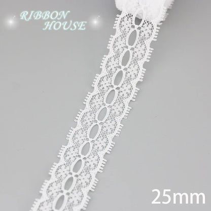 (5 yards/roll) white Lace fabric Webbing Decoration Lovely gift packing polyester Material - 21
