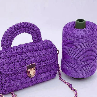 Summer Crochet Yarn Ice Rope 3mm Thread For Hand Knitting Bag Sun Hats Shoes Woven DIY Hook Cushion Silk Medium Thick About 2