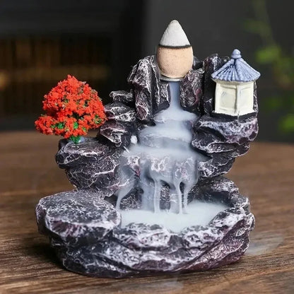Recirculating aromatherapy container, droplet-shaped aromatherapy burner, home decoration, herbal therapy decoration item - C