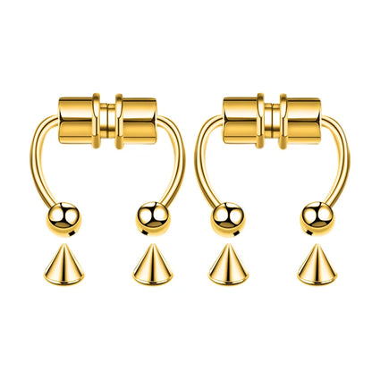 Women Fake Piercing Nose Ring Hoop Septum Non Piercing Nose Clip Rock HipHoop Stainless Steel Magnet Fashion Punk Body Jewelr