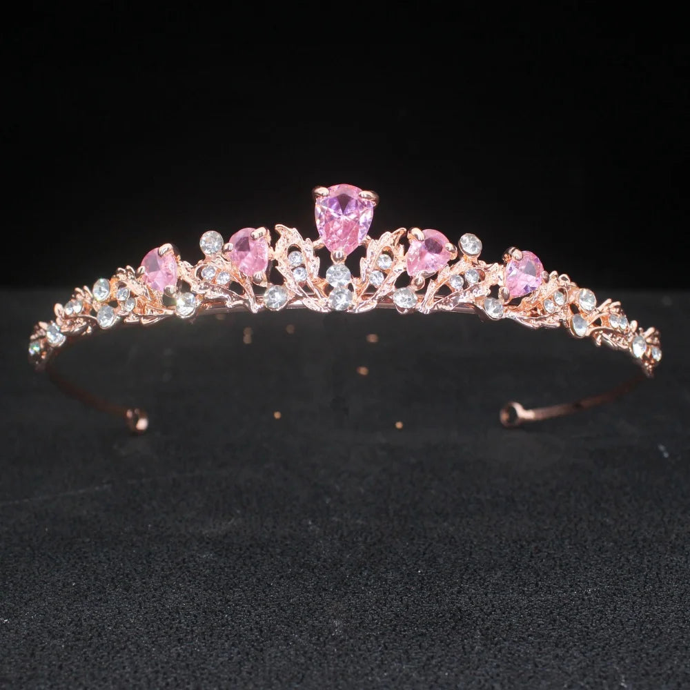Luxury Crystal Hair Tiaras For Bride Women Prom Hairstyle Rhinestone Zircon Diadem Headband Wedding Bridal Hair Accessories -