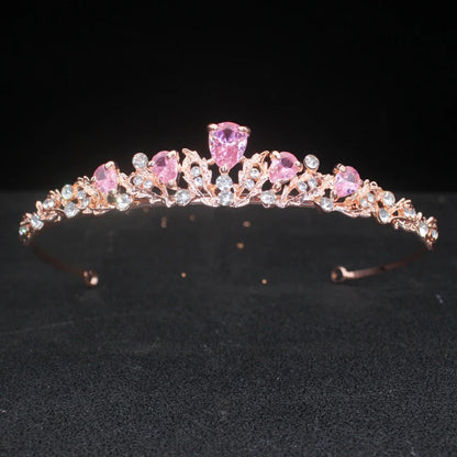 Luxury Crystal Hair Tiaras For Bride Women Prom Hairstyle Rhinestone Zircon Diadem Headband Wedding Bridal Hair Accessories