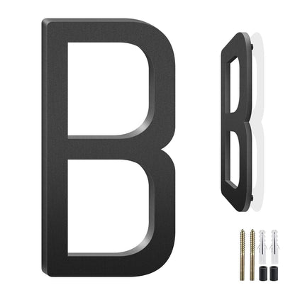 3-10 Inch Floating Aluminum House Address Numbers Letters, Modern Metal House Numbers for Outside, Black Metal Door Address L