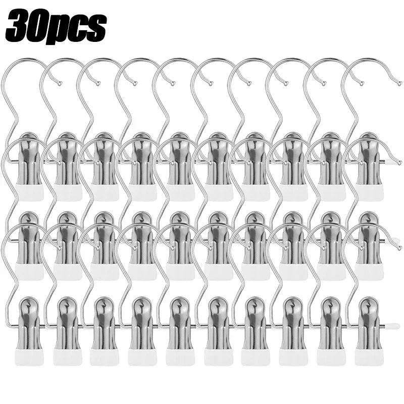 Stainless Steel Clothespins Room Organizer 5 - 30pcs Clothes Organizer Extendable Clothes Racks Home. Laundry Hook Clothing -