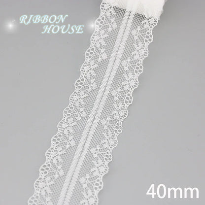 (5 yards/roll) white Lace fabric Webbing Decoration Lovely gift packing polyester Material