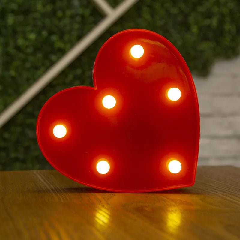 Alphabet Letter LED Nights Lights Number Lamp Decor Party Room Birthday Wall Wedding Home Decorations Personalised Ornaments 