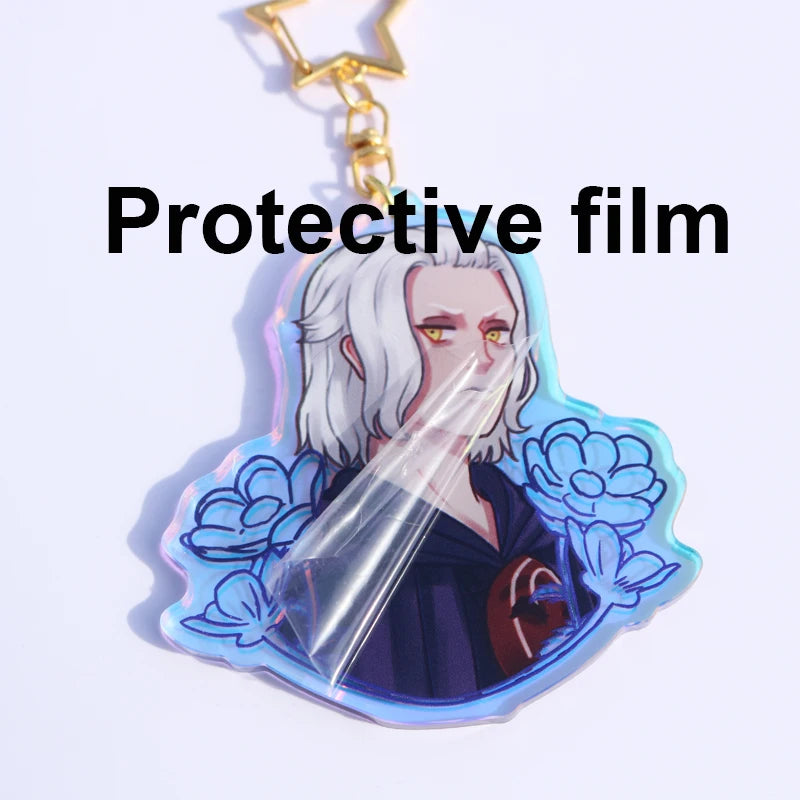Personalized Keychains Designer Custom Cartoon Llavero Key Chain Photo Customized Anime Charms Hologram Clear Acrylic Key Rin