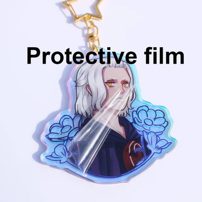 Personalized Keychains Designer Custom Cartoon Llavero Key Chain Photo Customized Anime Charms Hologram Clear Acrylic Key Rin