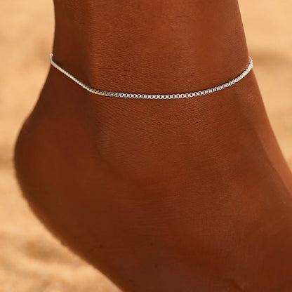 Stainless Steel Anklets Minimalist Popular Design Naked Chain Non-fading Anklet For Women Jewelry Everyday Wear New