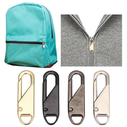20-5PCS Zipper Pull Replacement Zipper Slider Puller Instant Repair Bag Bad Buckle Travel Suitcase Head DIY Sewing Craft Tool