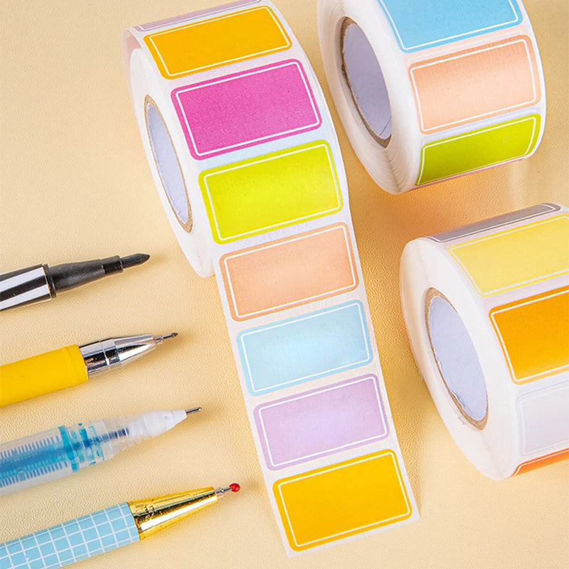 500 Waterproof Colored Labels Stickers Color-Coding Removable Labels Solid Colors Tags for Inventory Address File Classificat