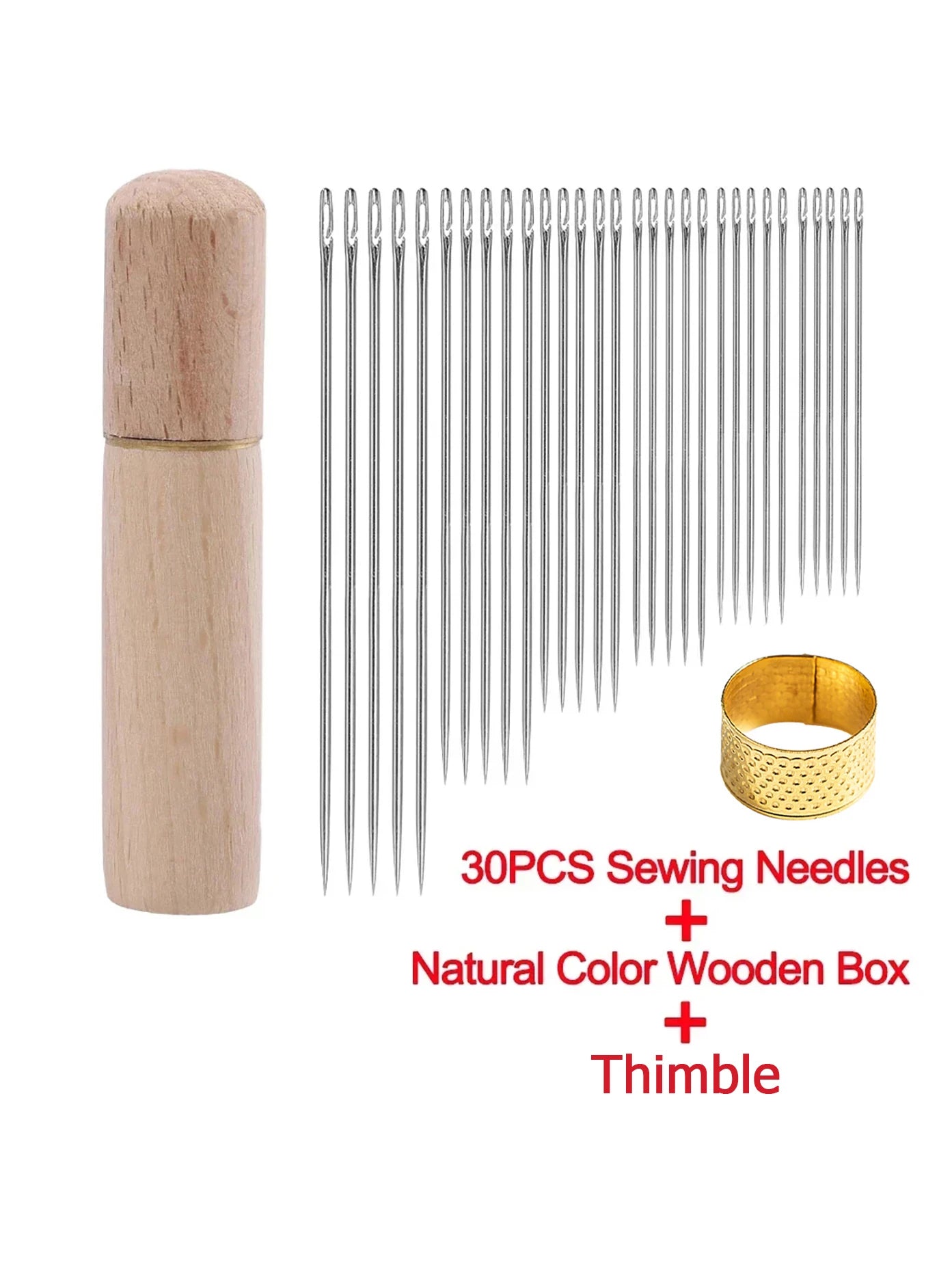Side Hole Blind Sewing Needles Stainless Steel Elderly Needles Hand Sewing Stitching Pin DIY Home Self Threading Needle with 