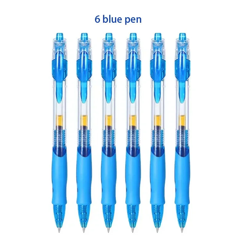 13/30pcs Retractable Gel Pens Set Black/Red/Blue Ink Ballpoint for Writing Refills Office Accessories School Supplies Station