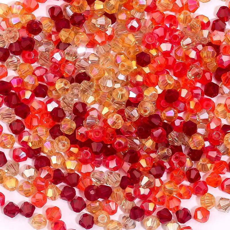 100Pcs 4MM Glass Bicone Shaped Beads Faceted Crystal Beads for Jewelry Making Bracelet Necklace Earrings DIY Beading - 7