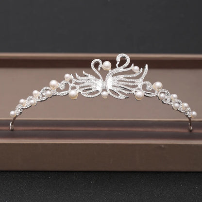 Bridal Baroque Rhinestones Crystal Tiaras Wedding Crown Hair Jewelry for Women Party Crowns Bride Accessory - Silver G