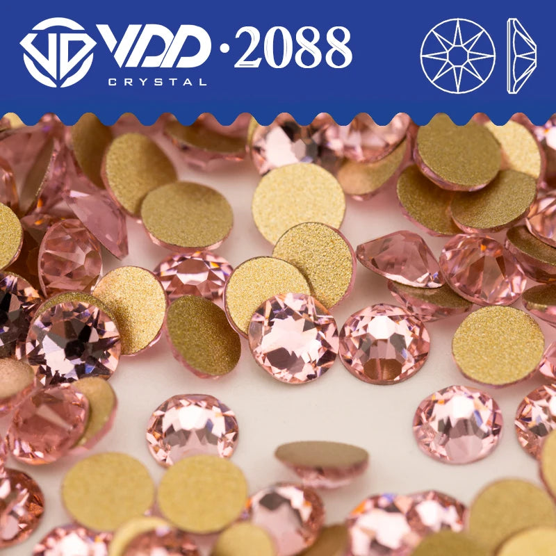 VDD SS16-SS30 High Quality AAAAA 2088 Rhinestones Crystal Flatback 8 Big 8 Small 16cut Stones For DIY Crafts Nail Art Decorat