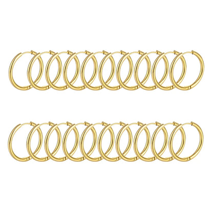 10/20Pcs Minimalist 316L Stainless Steel Small Hoop Earrings For Women Man Classic Round Earrings Fashion Ear Piercing Jewelr