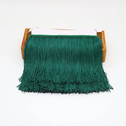 Lace Ribbon, 10 Yards Tassel Trim for Dress Trimming, Do It Yourself Crafts & Scrapbooking - Dark green / 10 yards