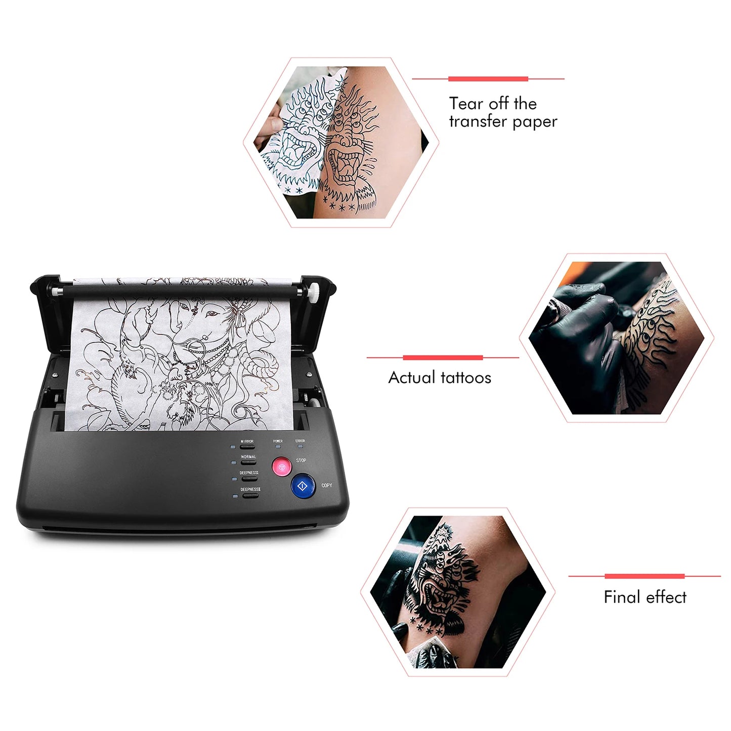 Tattoo Transfer Machine Stencils Device Copier Printer Drawing Thermal Tools For Tattoo Photos Transfer Paper Copy For beginn