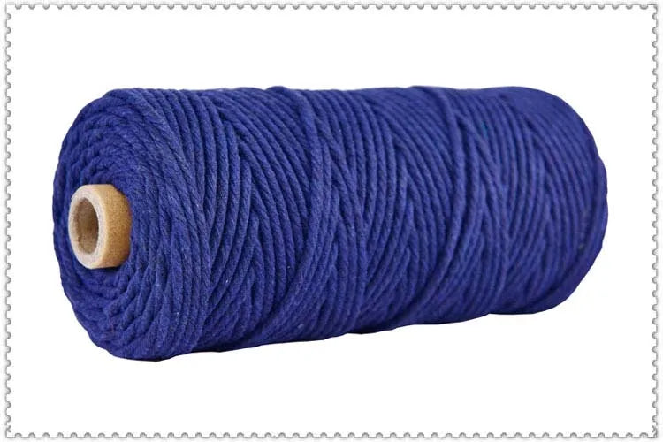Handmade Boho Decor 4mm 100% Colorful Cotton Cord Rope Thread Twisted Macrame String DIY Home Wedding Decoration Supply 110ya