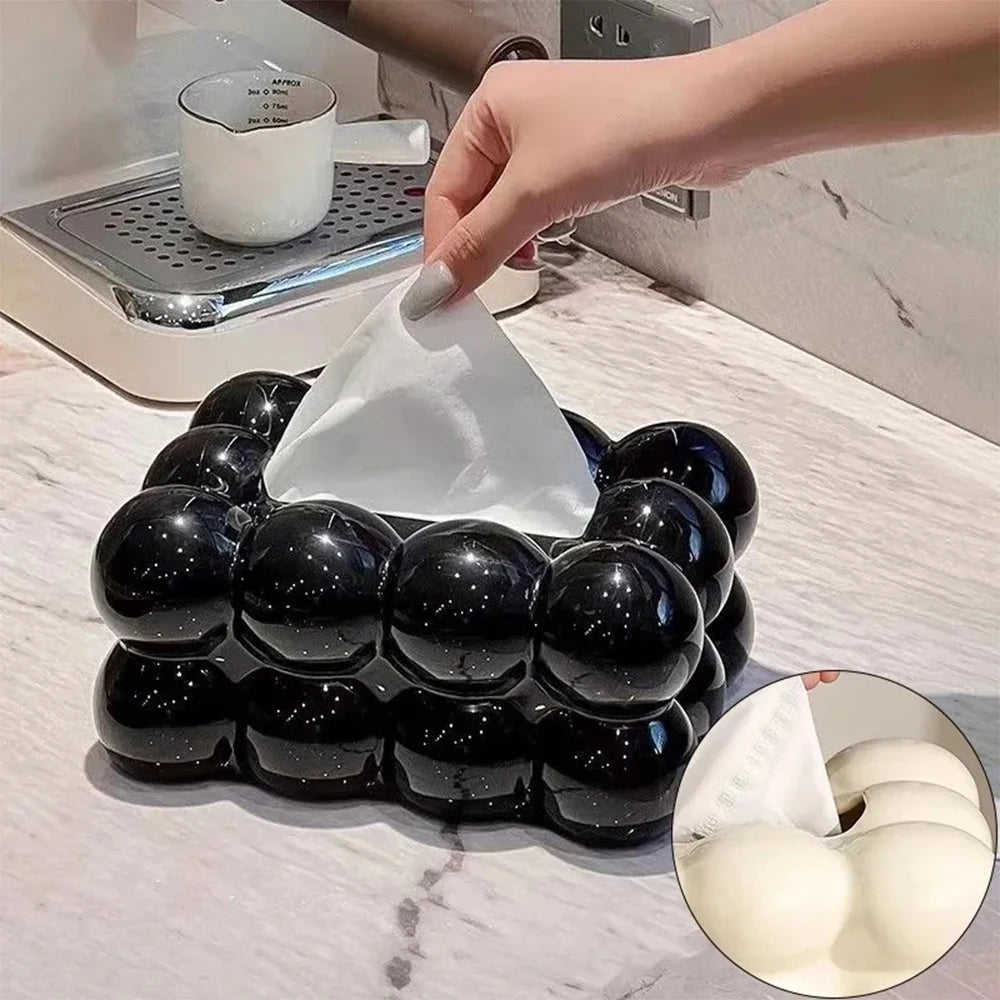 Cloud Design Tissue Box Living Room Coffee Table Towel Dispenser Desktop Paper Storage Holder Kitchen Decor Car Tissue Organi