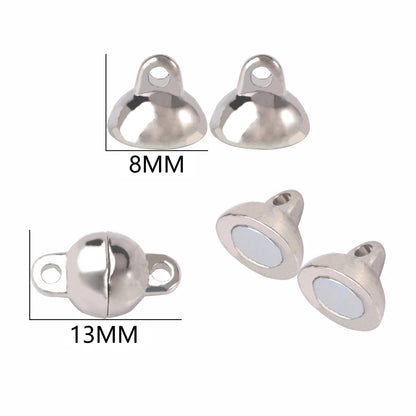 10-5Sets Stainless Steel Strong Magnetic Clasps Magnet End Clasp Connectors For Jewelry Making DIY Bracelet Necklace Accessor