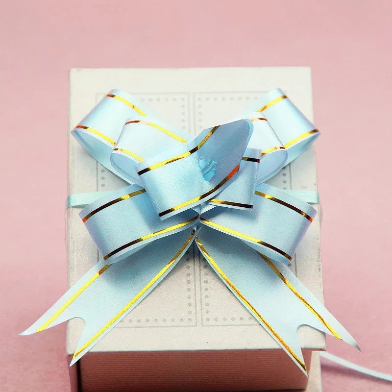 100pcs Party Wedding Christmas Tree Hanging Decorated Ribbon Bow Bag Gift Wrapping & Decorat Bow Knot Ribbon Butterfly Pull B